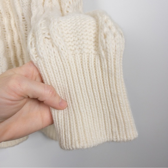 Athleta Wool Cashmere Ivory Bedford Cable Knit Sweater - Picture 14 of 15